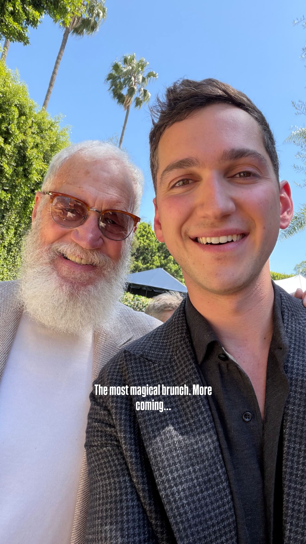 David Letterman was among the guests at Sarandos’s £15 million house in LA to celebrate the third biennial Netflix Is a Joke Festival (themattfriend/Instagram)