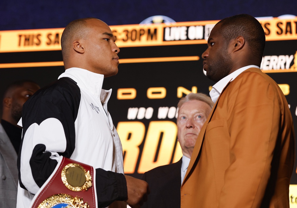 Fabio Wardley, left, makes the first defence of his WBO heavyweight title against Daniel Dubois (Cody Froggatt/PA) (PA Wire)