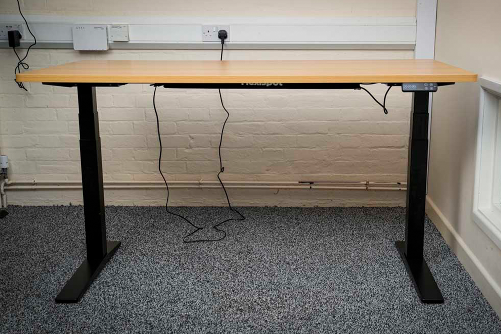This is a secure-feeling standing desk (Alastair Jennings/The Independent)