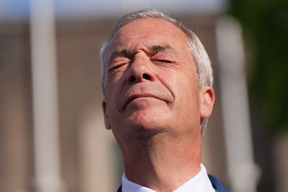Nigel Farage’s party has gained control of Newcastle-under-Lyme from the Conservatives (Yui Mok/PA) (PA Wire)