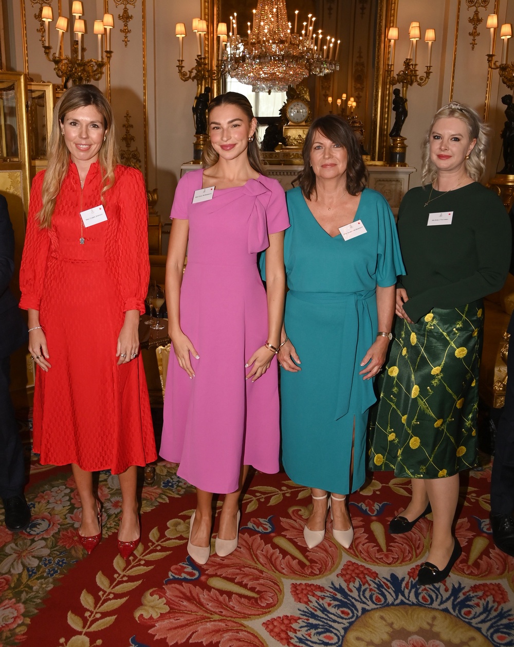 Carrie Johnson attends a reception hosted by Queen Camilla for those who support survivors of sexual assault (Getty)