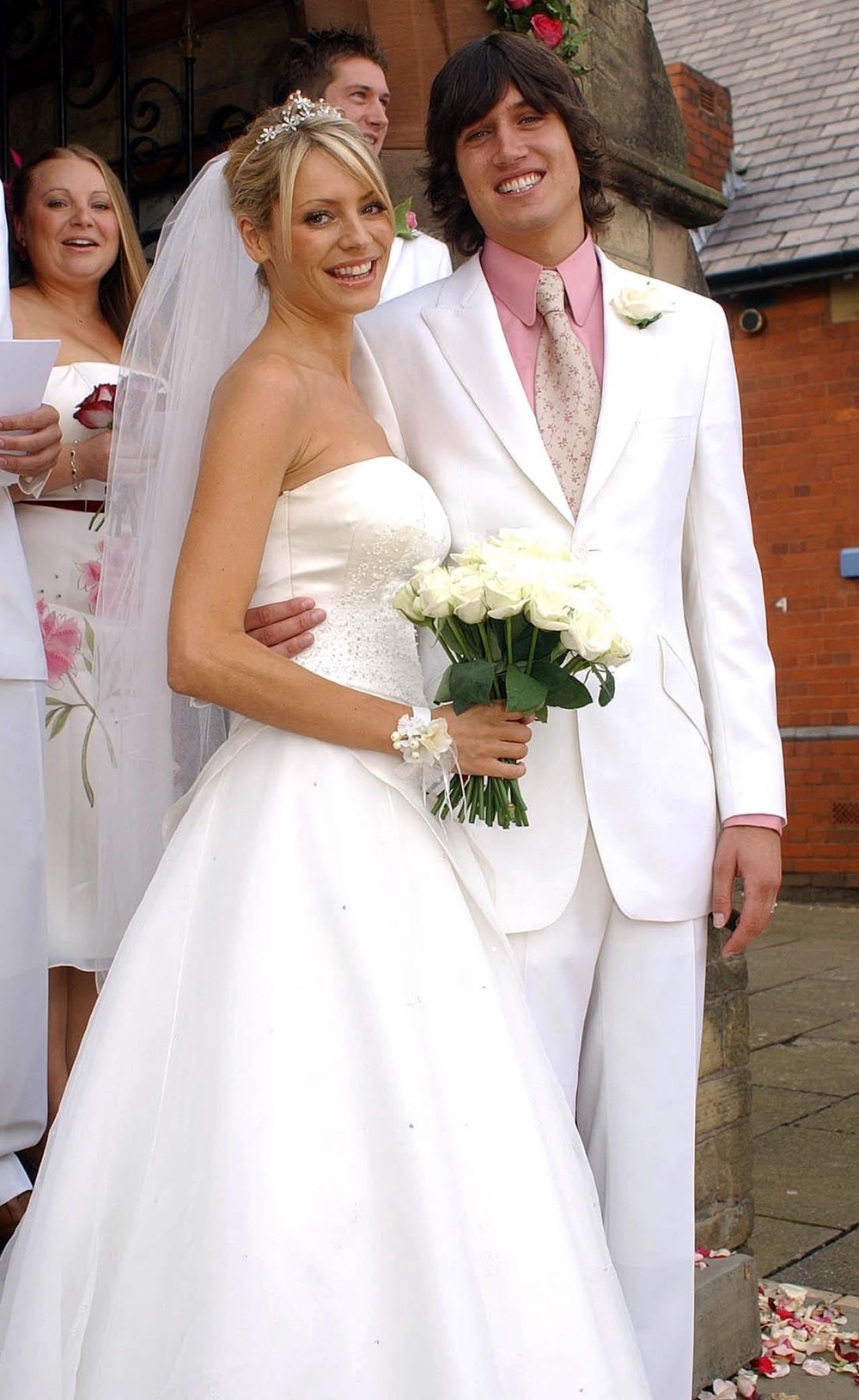 Tess Daly and Vernon Kay leaving St Mary’s Church, Horwich, Bolton on their wedding day (PA) (PA Archive)