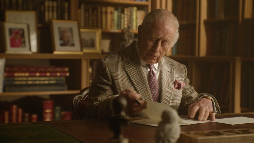 The King writing a tribute to Sir David Attenborough to celebrate the broadcaster’s birthday (BBC Studios NHU/Buckingham Palace) (PA Wire)