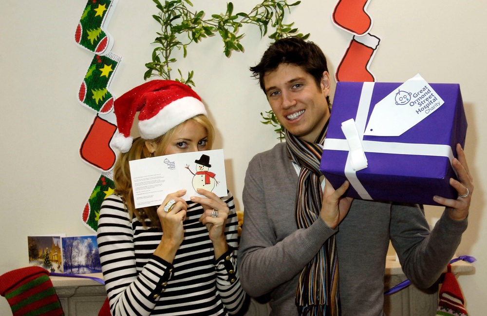 Patrons Tess and Vernon at Great Ormond Street Hospital, London, where they helped reopen an old fireplace for the launch of Great Ormond Street Hospital’s Christmas Appeal (PA) (PA Archive)