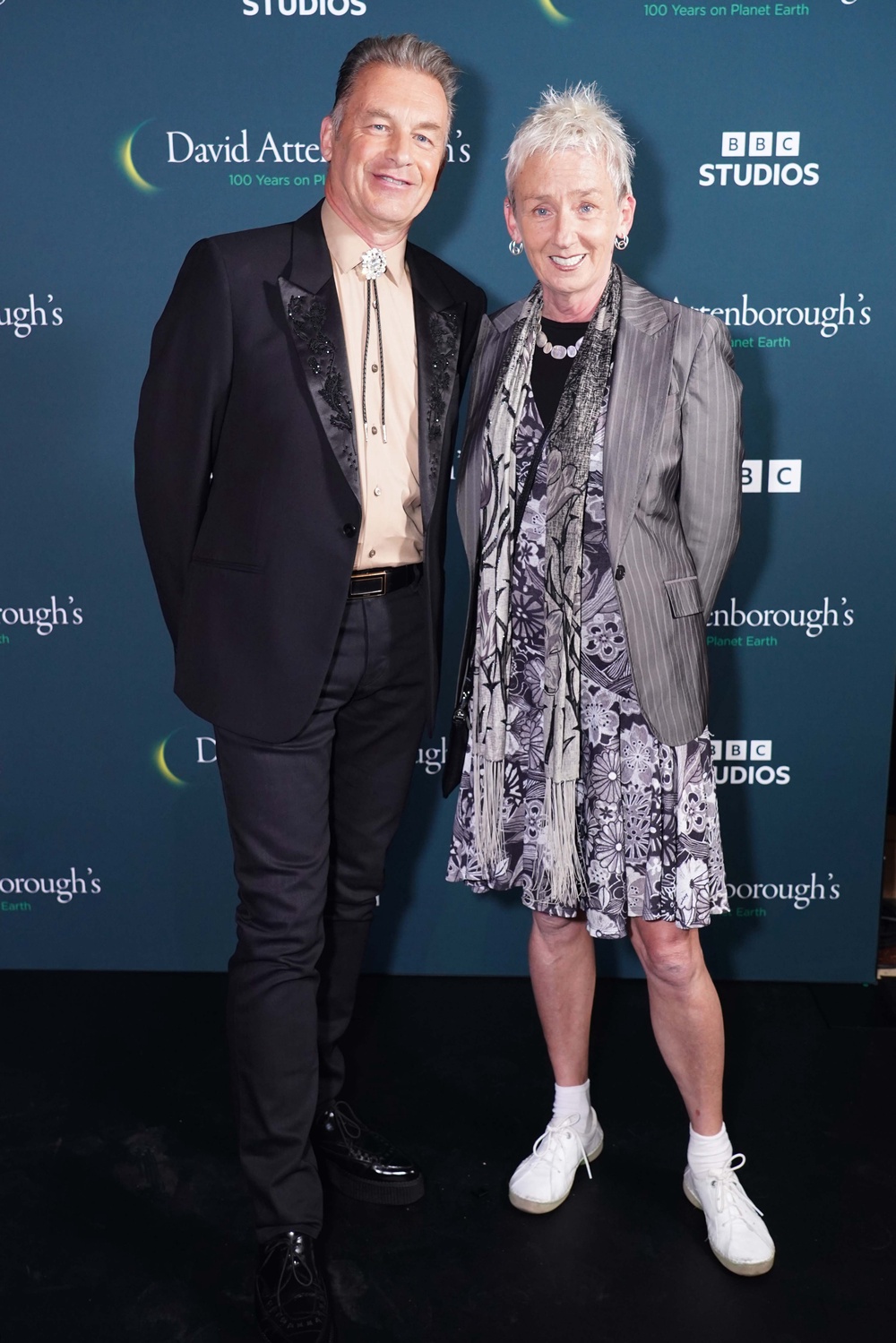 Chris Packham and Muriel Gray were among the famous faces attending Sir David’s 100 Years on Planet Earth event (Ian West/PA) (PA Wire)
