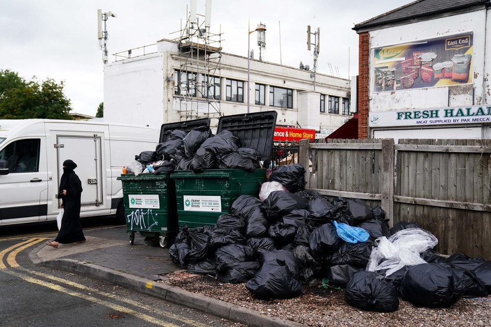 Uncollected refuse bags in the Aston area of Birmingham (Jacob King/PA) (PA Archive)