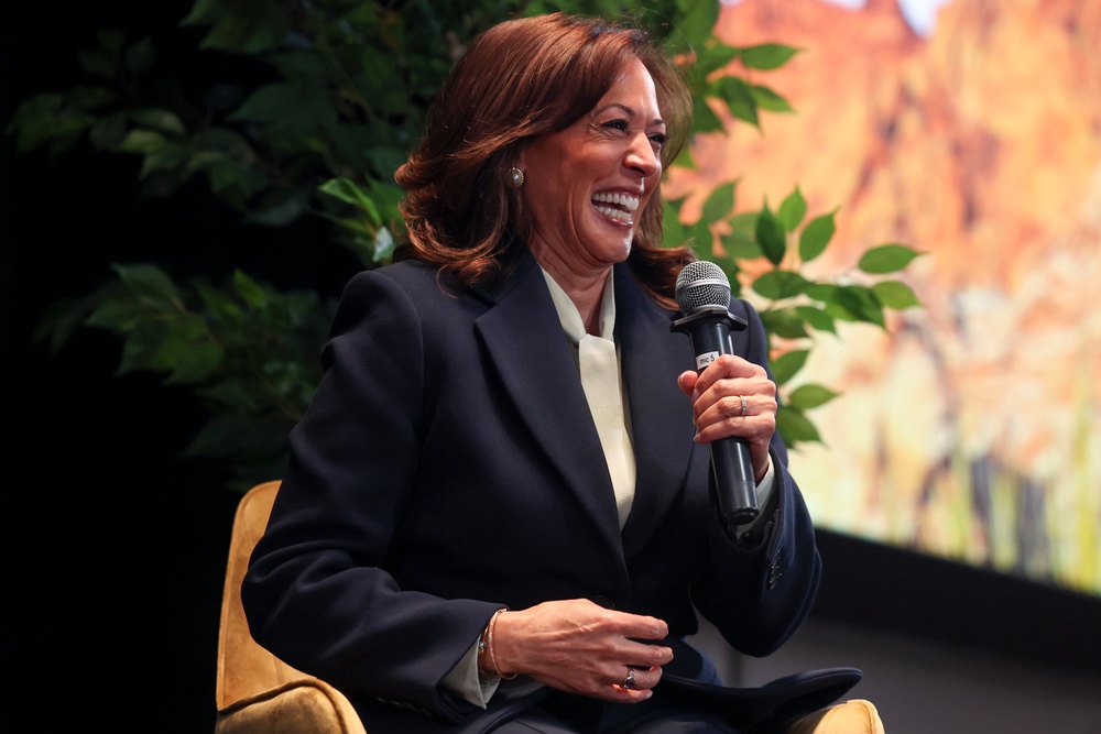 Kamala Harris at a fireside chat in Las Vegas this week (Getty)