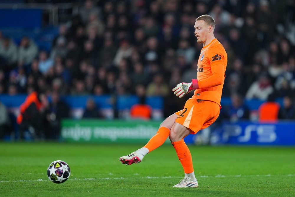 Filip Jorgensen starts between the sticks (Getty)