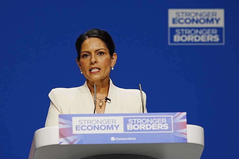 Dame Priti Patel claims ‘Labour ministers are up to their necks in this scandalous cover-up’ (PA)
