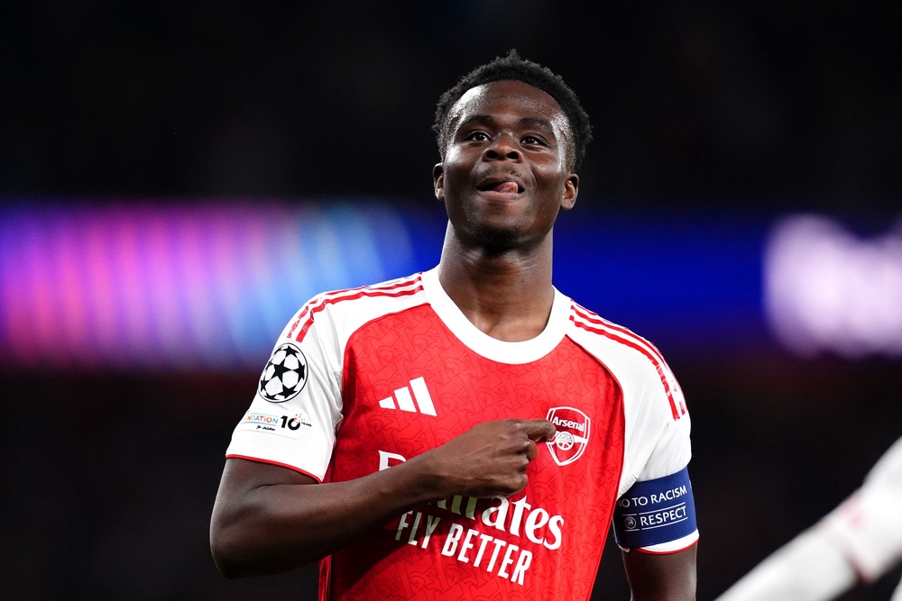Bukayo Saka scored against Atletico Madrid (John Walton/PA) (PA Wire)