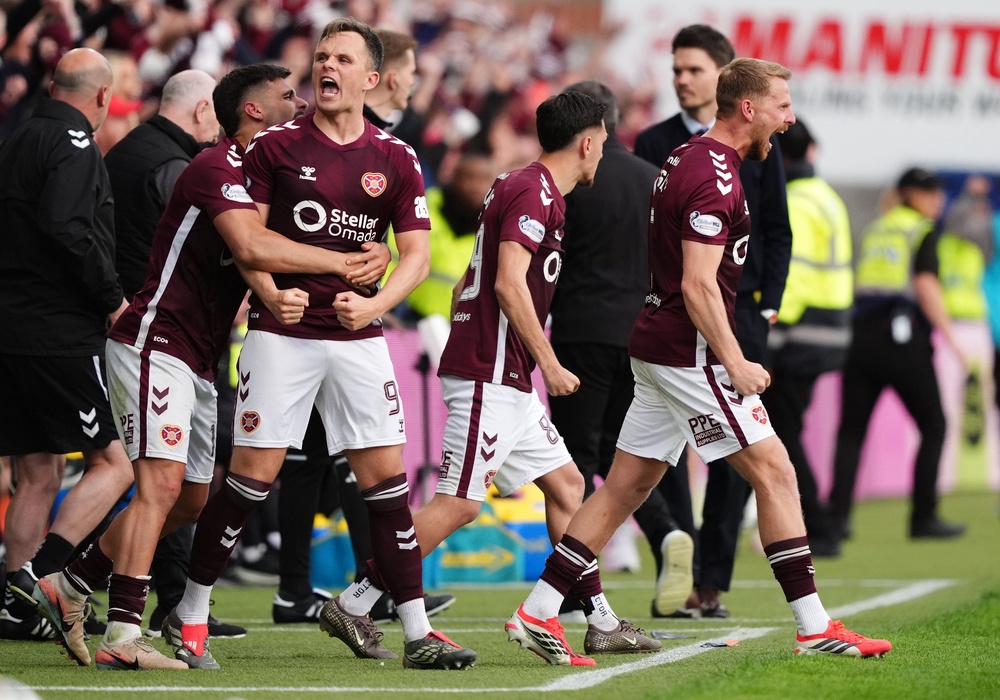 Hearts are four points clear of Celtic (Andrew Milligan/PA) (PA Wire)