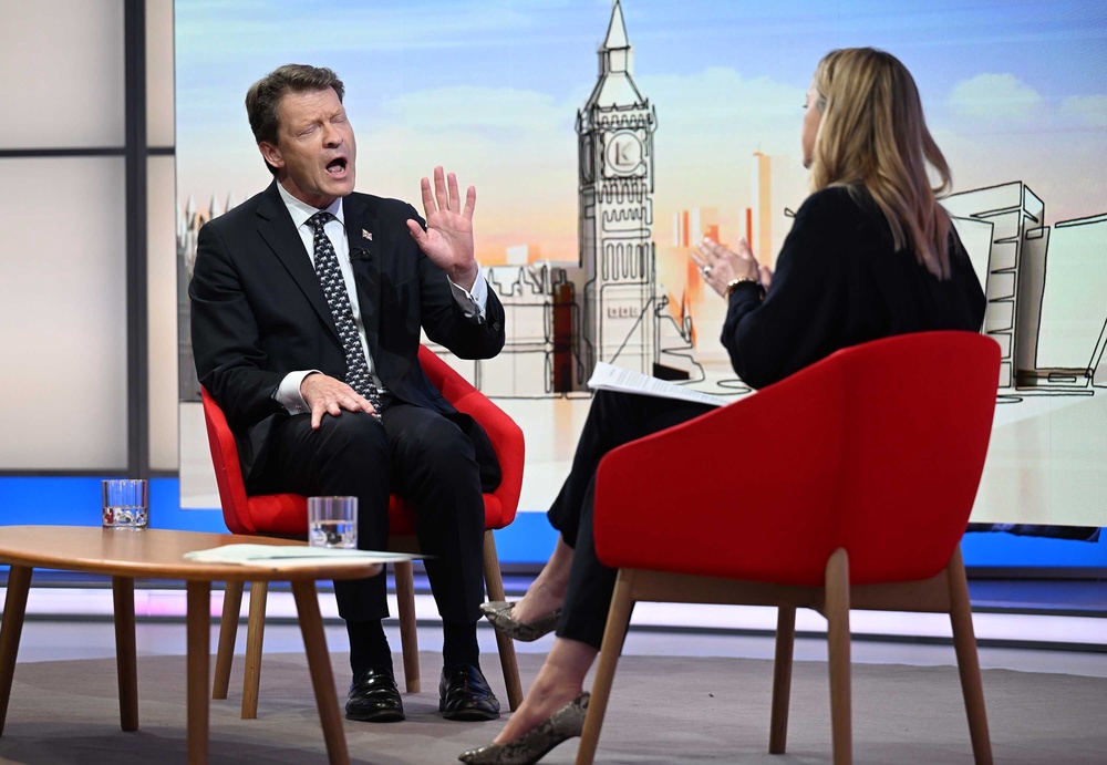 Tice defended the gift received by Farage on the Sunday with Laura Kuenssberg programme (PA Wire)