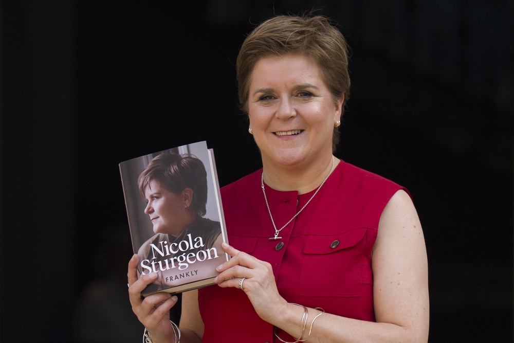 The former first minister spoke about her book, Frankly, at the Boswell Book Festival on Sunday.
