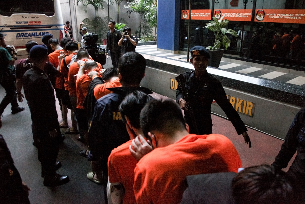 Over 300 people were arrested by Indonesian police (AFP/Getty)