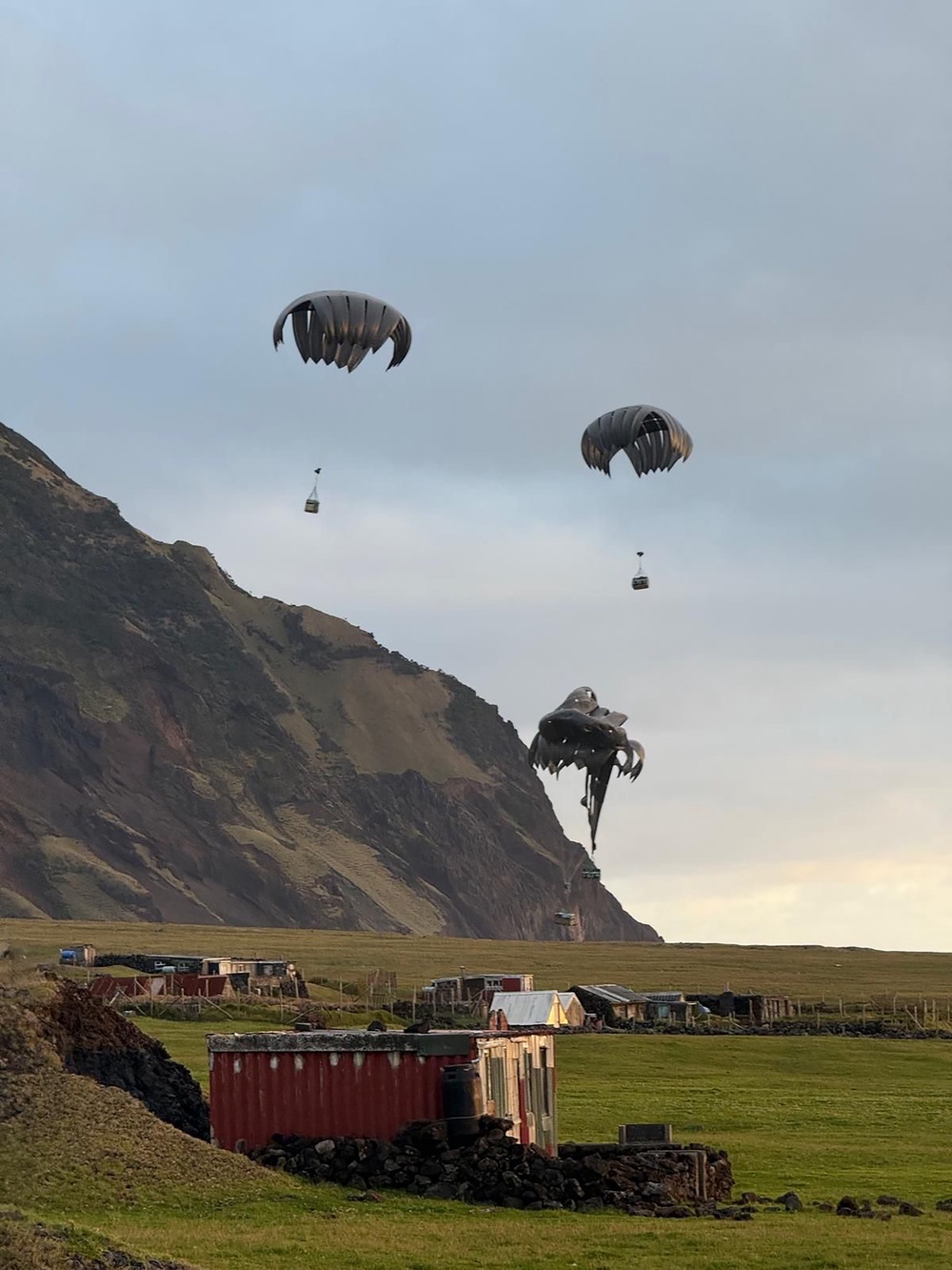 Paratroopers and medics delivered aid to a Briton on Tristan da Cunha (Getty)