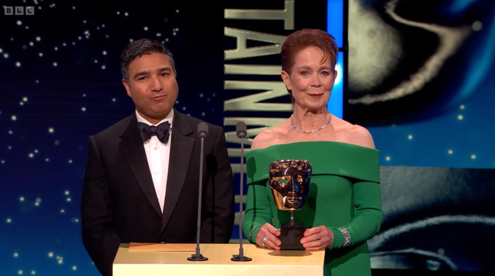 Imrie and Mohammed at Sunday’s TV Baftas (BBC)