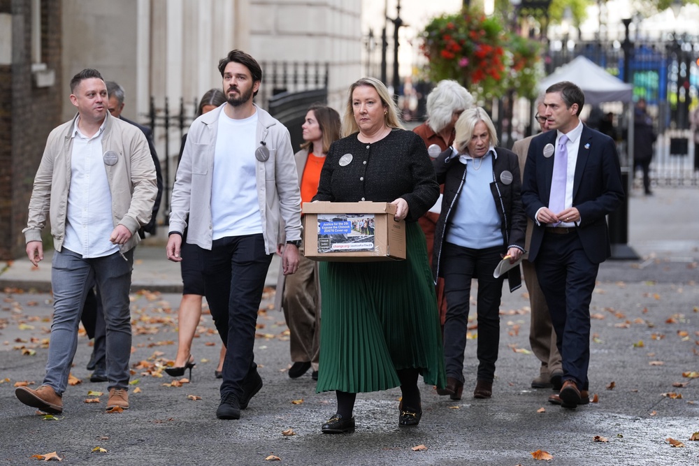 The families of the victims last year handed a petition in to 10 Downing Street as part of their quest for answers (Lucy North/PA) (PA Archive)