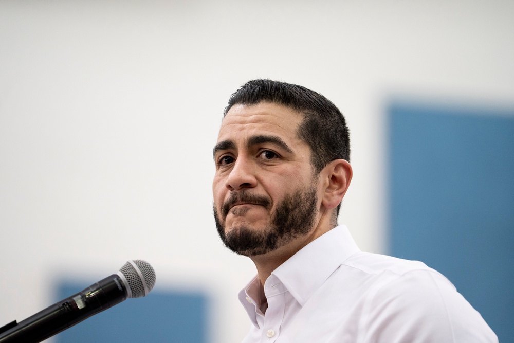 Former Detroit-area health department director Abdul El-Sayed is running with Bernie Sanders's endorsement (Getty)