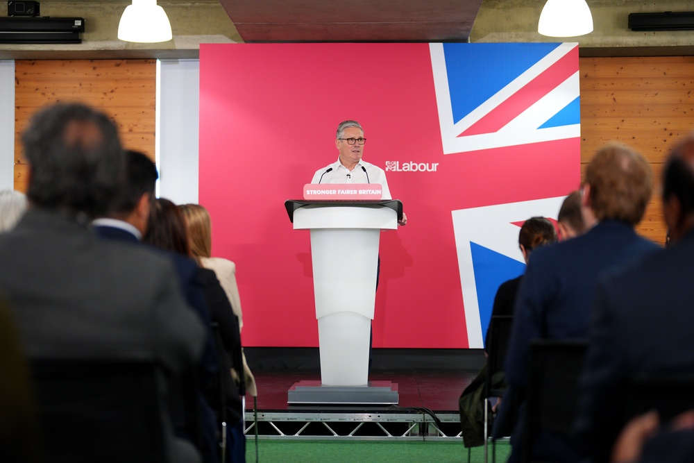 Prime Minister Keir Starmer gives a speech at Coin Street Community Centre on May 11, 2026 in London, England (Getty)