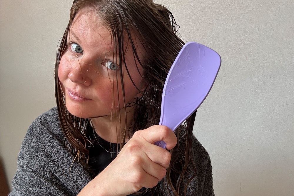 The brush helped with frizz after washing my hair (Louella Berryman/The Independent)