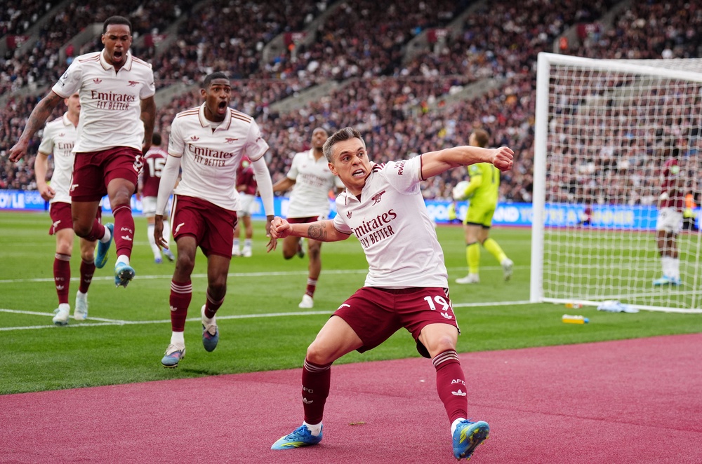 Arsenal moved one step closer to winning the title by beating West Ham on Sunday (PA Wire)