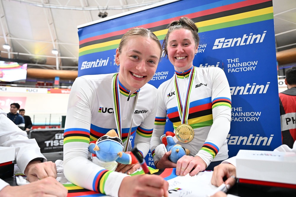 Her most recent world title came in the Madison alongside Maddie Leech in 2025 (Simon Wilkinson/SWpix.com)