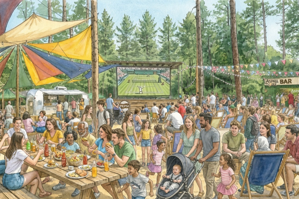 An AI rendering of what the Forest Summer Social will look like at Center Parcs Sherwood Forest (Center Parcs)