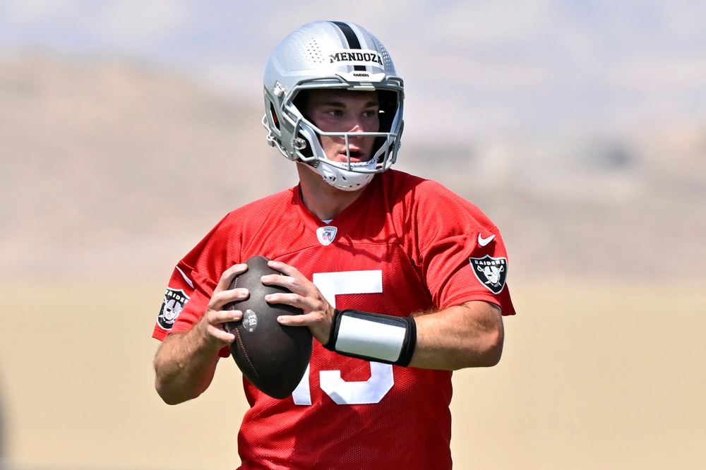 Mendoza said last week he would likely have to miss the White House event because of team obligations with the Las Vegas Raiders (Getty)