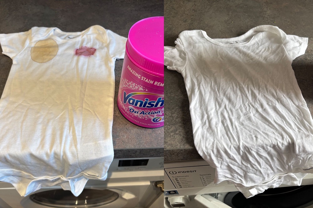The before and after using Vanish (Zoe Griffin/The Independent)