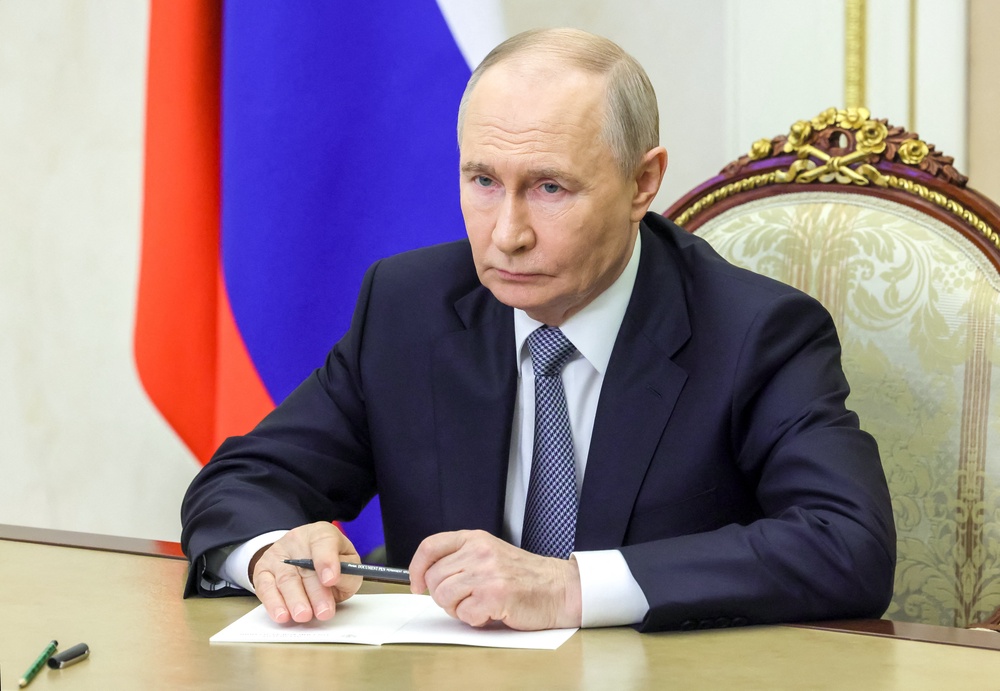 The pair discussed the successful launch of the Sarmat heavy liquid-fueled intercontinental ballistic missile (AFP/Getty)