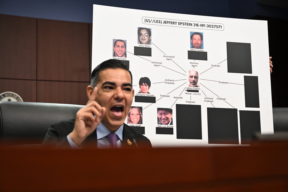Rep. Robert Garcia, the committee’s top Democrat, has pressed for federal investigations into Epstein’s alleged co-conspirators while his committee continues to interview people connected to the sex offender (AFP via Getty Images)