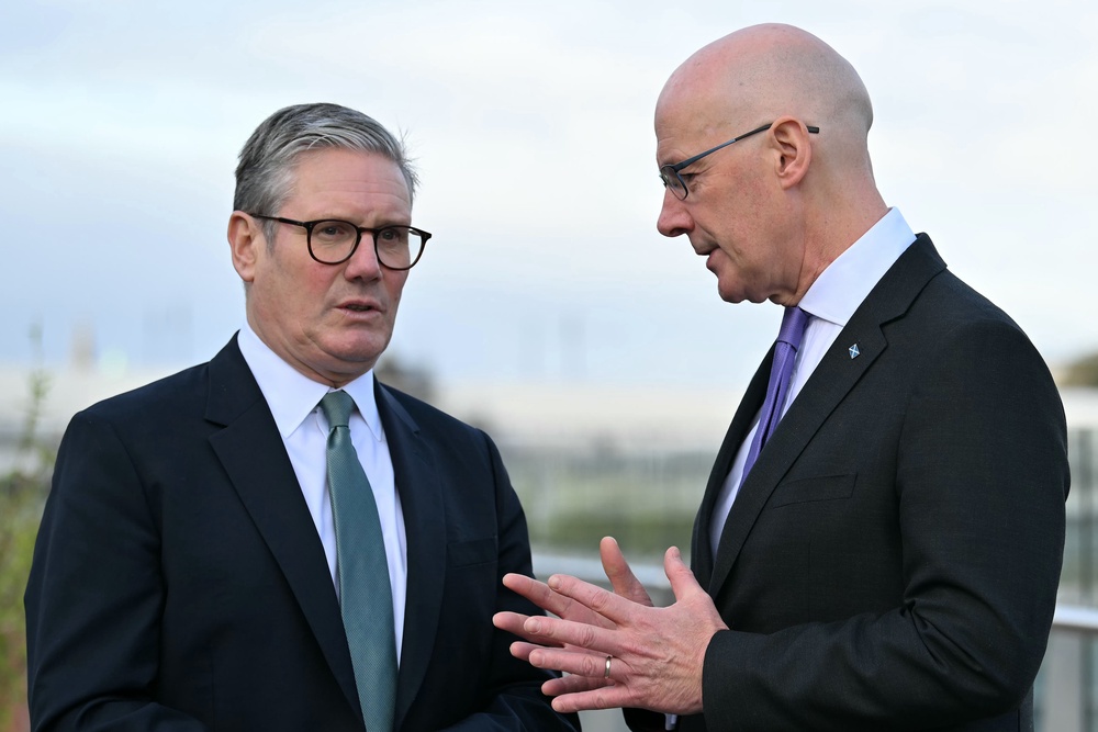 Prime Minister Sir Keir Starmer with First Minister John Swinney at an earlier meeting (Andy Buchanan/PA) (PA Archive)