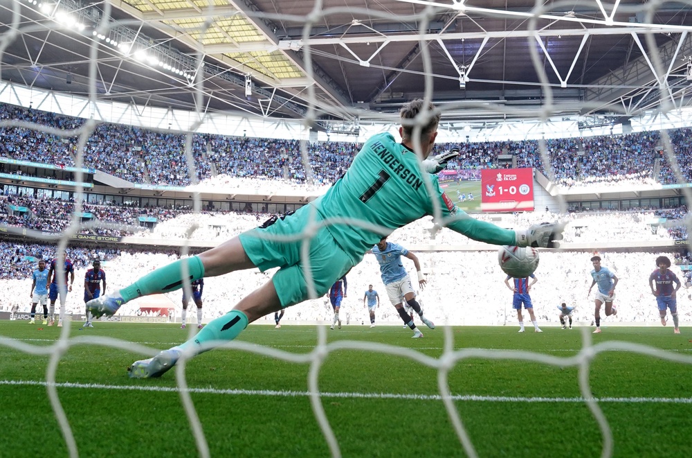 Dean Henderson was in inspired form at Wembley last year (PA)