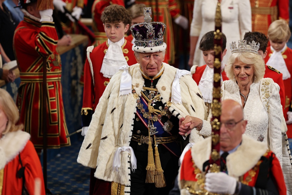 King Charles said: ‘My government will respond to this world with strength and aim to create a country that is fair for all’ (Getty)