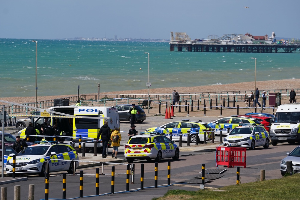 A large emergency services presence remains on the scene (PA)
