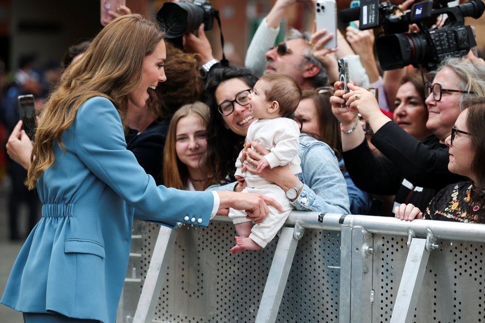 Kate meets one of her youngest fans (Phil Noble/PA) (PA Wire)