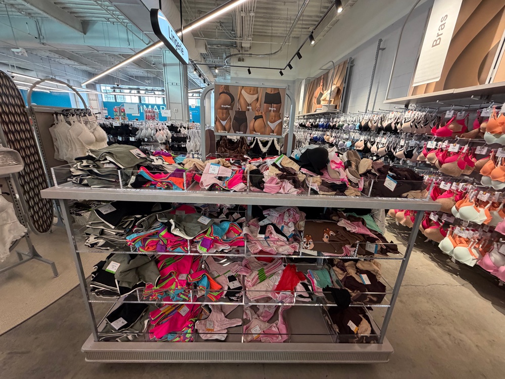 Primark’s famous panty table is well-managed and regularly tidied at its new flagship store in New York (an unimaginable feat in U.K. stores) (The Independent/Ellie Muir)