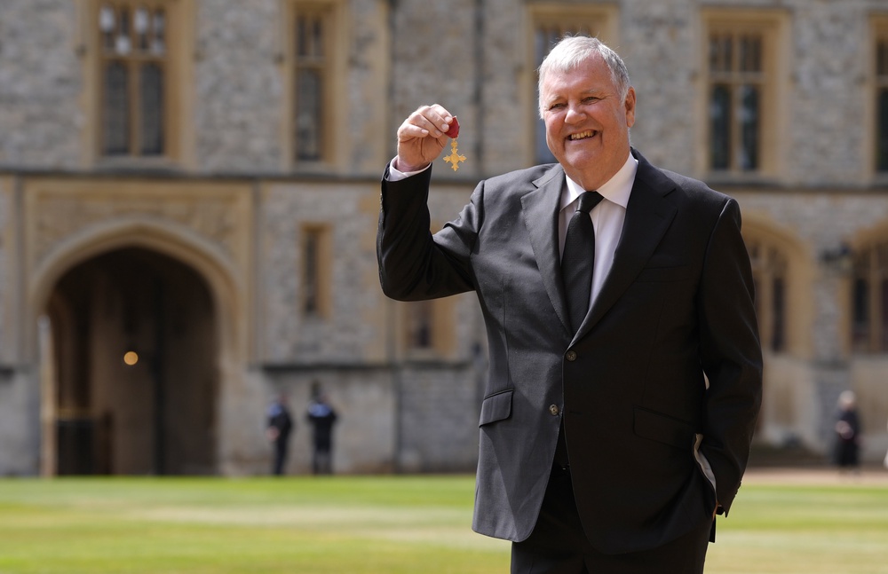 Clive Tyldesley said he felt 'very proud, very humbled' at being made a CBE by the Prince of Wales for services to sports broadcasting and to charity (Getty)
