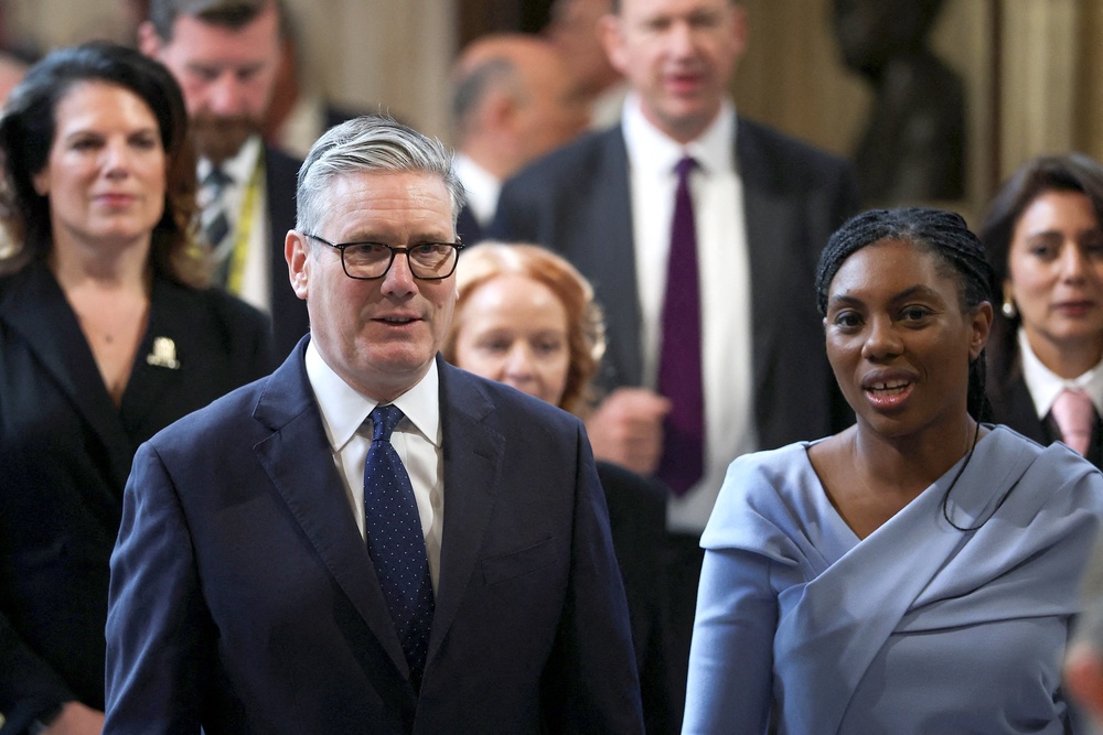 Conservative leader Kemi Badenoch said Sir Keir Starmer was ‘in office but not in power’ (Toby Melville/PA) (PA Wire)