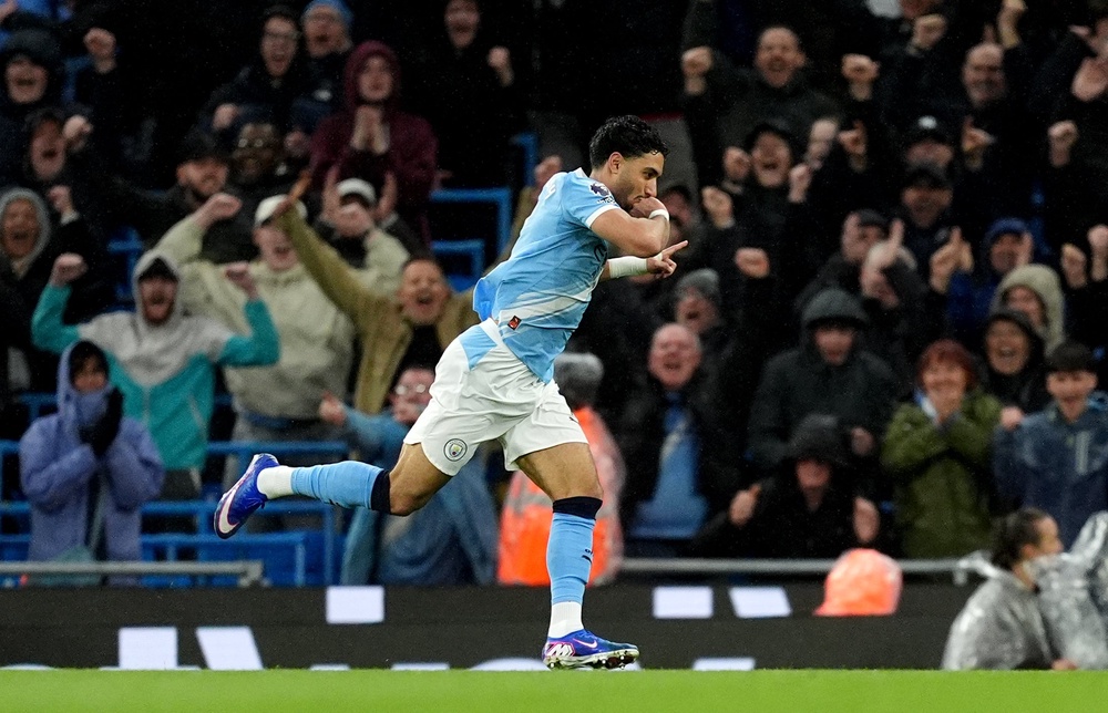 Marmoush netted City’s second goal (Martin Rickett/PA) (PA Wire)