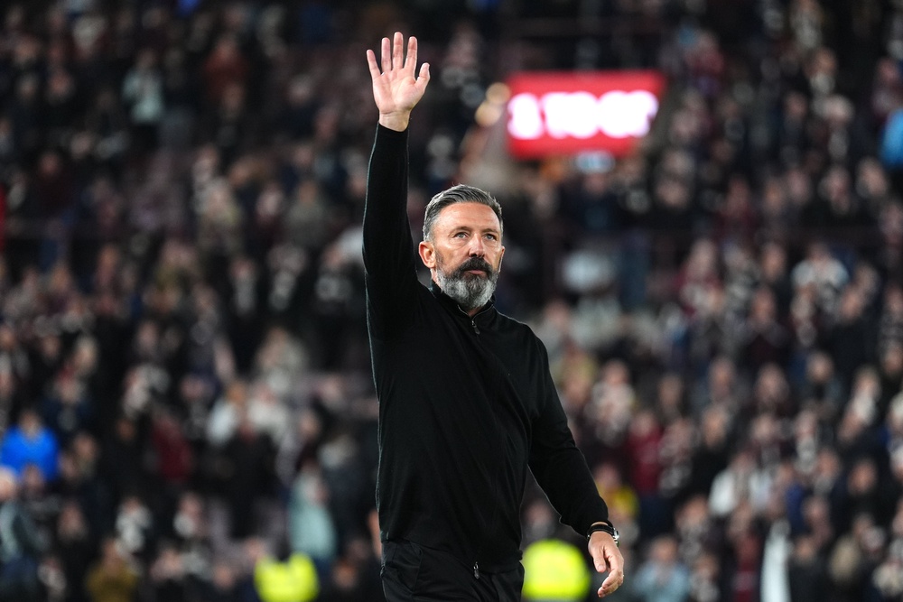Hearts boss Derek McInnes could not believe Celtic's late penalty call (PA)