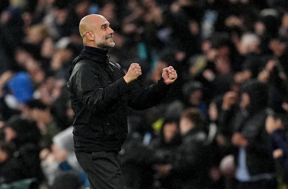 Guardiola’s side are now two points behind leaders Arsenal (Martin Rickett/PA) (PA Wire)