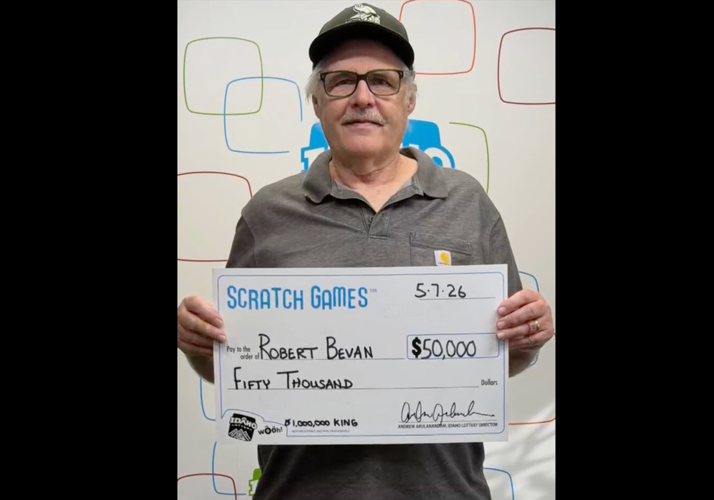 Robert Bevan, of Boise, Idaho, has spent three decades visiting the Idaho Lottery winner’s room, having first won a four-door Chevy Blazer during a ‘Blazer Bucks’ promotion run by Idaho Lottery in 1997 (Idaho Lottery)