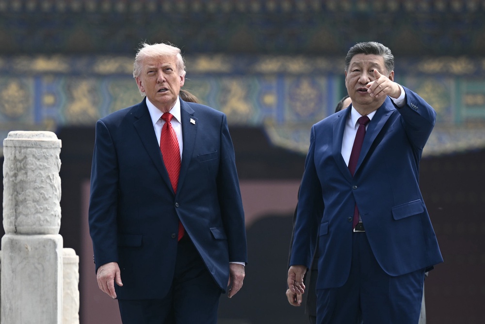 Xi took Trump to visit the Temple of Heaven (Getty)