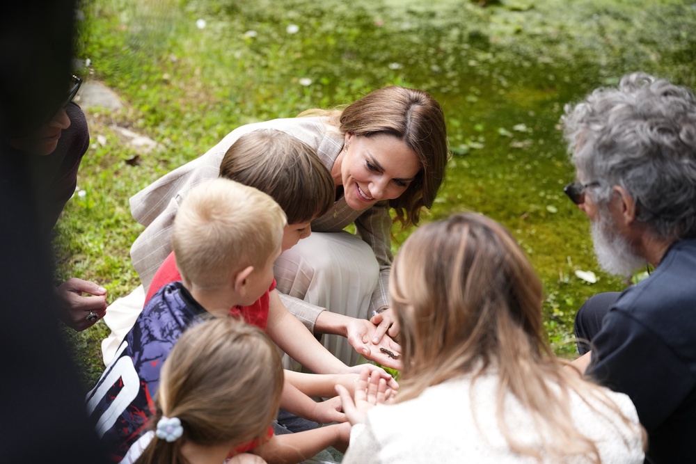 Kate viewing education in nature, on the second day of her visit to Italy (Jordan Pettitt/PA) (PA Wire)