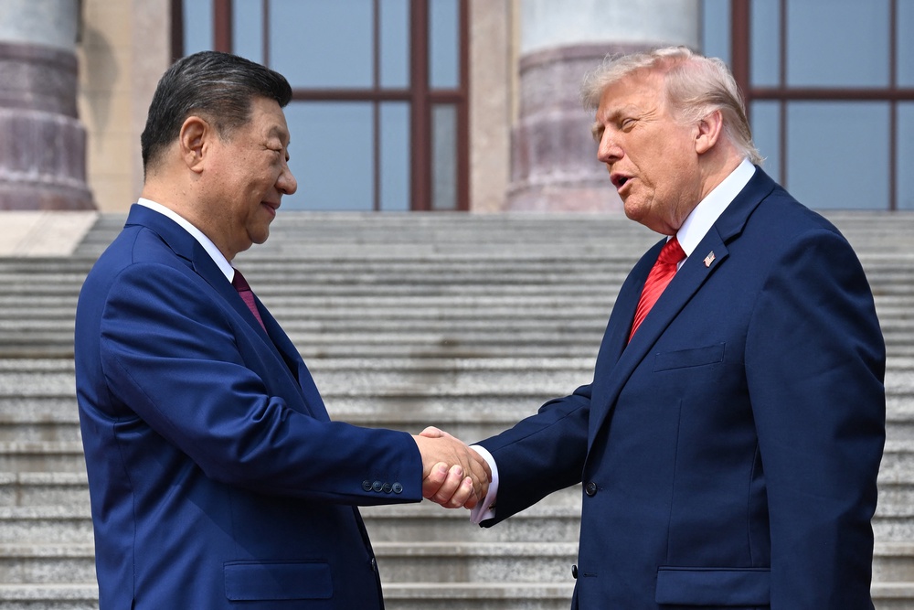 The US president arrived in Beijing with Iran looming large (AFP/Getty)