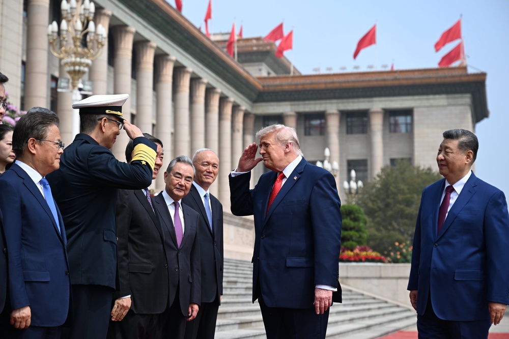 Trump meets with China’s president Xi Jinping and attends state banquet (Getty)