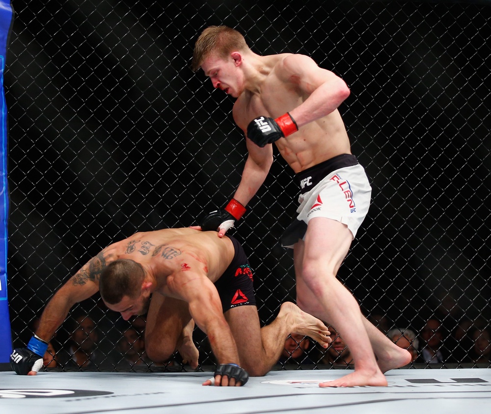 Allen (pictured in 2016) made his UFC debut in 2015, aged  21 (Getty)