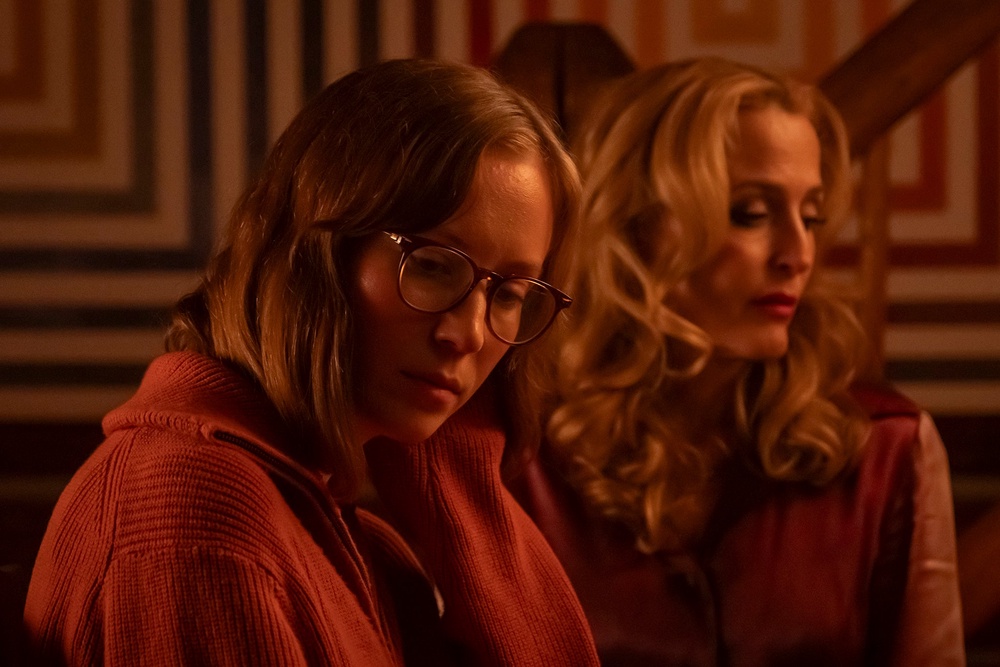 Hannah Einbinder and Gillian Anderson in ‘Teenage Sex and Death at Camp Miasma’ (Mubi)