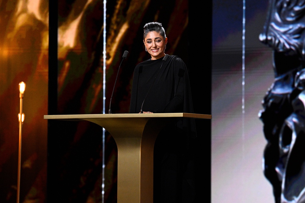 Golshifteh Farahani on stage during the 51st Cesar Film Awards at L'Olympia on February 26, 2026 in Paris (Getty)